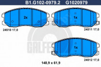 Купить Колодки тормозные GALFER B1-G102-0979-2  в Минске.