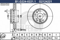 Купить Диски тормозные GALFER B1-G224-0221-1  в Минске.