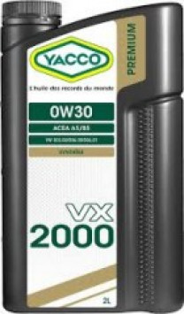 Купить Моторное масло Yacco VX 2000 0W-30 2л  в Минске.