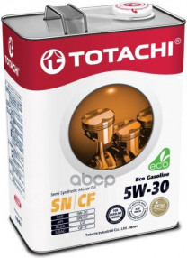 Купить Моторное масло Totachi Eco Gasoline Semi-Synthetic SN/CF 5W-30 4л  в Минске.