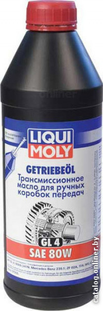 Купить Трансмиссионное масло Liqui Moly GETRIEBEOL (GL4) SAE 80W 1л  в Минске.