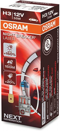Купить Лампы автомобильные Osram H3 Night Breaker Laser 1шт (64151NL)  в Минске.