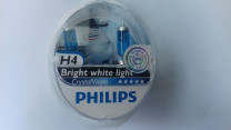 Купить Лампы автомобильные Philips H4 Cristal Vision + 2шт W5W ярко-белый свет 4300К (12342CVSM)  в Минске.