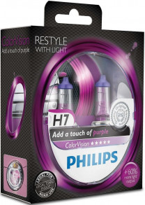 Купить Лампы автомобильные Philips H7 ColorVision Розовая 2шт (12972CVPPS2)  в Минске.