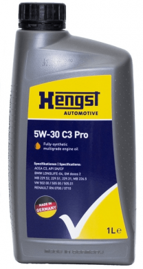Купить Моторное масло Hengst 5W-30 C3 Pro 1л  в Минске.