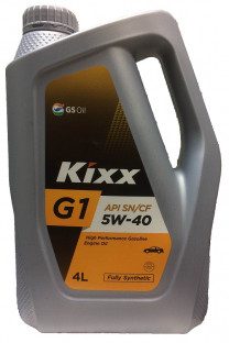 Купить Моторное масло Kixx G1 5W-40 SN/CF 4л  в Минске.