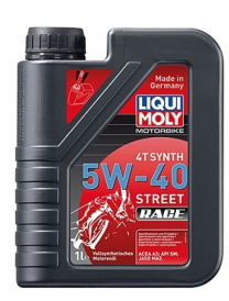 Купить Моторное масло Liqui Moly Motorbike 4T Synth 5W-40 Street Rac 1л  в Минске.