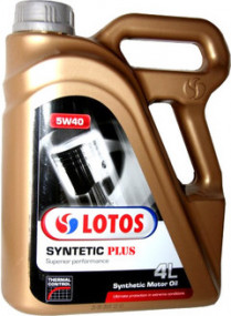 Купить Моторное масло Lotos Syntetic Plus 5W-40  SN/CF 4л  в Минске.