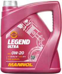 Купить Моторное масло Mannol Legend Ultra 0W-20 4л  в Минске.