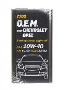 Купить Моторное масло Mannol OEM  for Chevrolet Opel 10W-40 SL/CF (металл) 1л  в Минске.