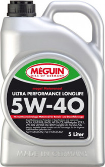 Купить Моторное масло Meguin Megol Ultra Performance Longlife 5W-40 5л [6328]  в Минске.