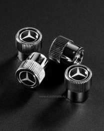 Купить Фирменные аксессуары Mercedes-Benz Декоративные колпачки ниппелей Mercedes-Benz Dust Caps Black 4 шт B66472002  в Минске.