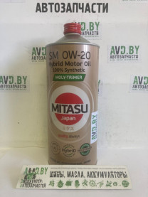 Купить Моторное масло Mitasu MJ-M02 HYBRID MOLY-TRiMER SM 0W-20 1л  в Минске.