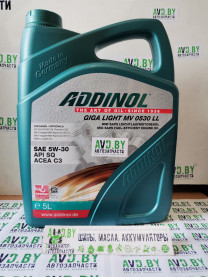 Купить Моторное масло Addinol Giga Light MV 0530 LL 5W-30 5л  в Минске.