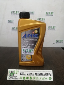 Купить Моторное масло Alpine Longlife III 5W-30 1л  в Минске.