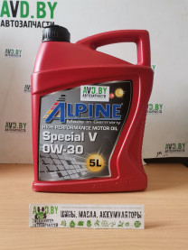 Купить Моторное масло Alpine Special V 0W-30 5л  в Минске.