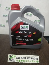 Купить Моторное масло Ardeca SYNTH-ULTRA 5W-30 4л  в Минске.