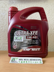 Купить Моторное масло Favorit Ultra XFE 5W-40 5л  в Минске.