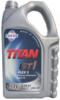 Купить Моторное масло Fuchs Titan GT1 FLEX 5 0W-20 5л  в Минске.