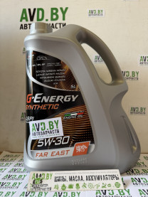 Купить Моторное масло G-Energy Synthetic Far East 5W-30 5л  в Минске.