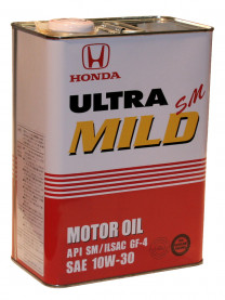 Купить Моторное масло Honda Ultra MILD 10W-30 SM (08212-99904) 4л  в Минске.