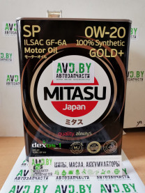 Купить Моторное масло Mitasu Gold Plus SP 0W-20 4л  в Минске.