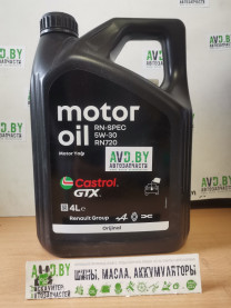 Купить Моторное масло Renault GTX RN-Spec 5W-30 4л (7711943761)  в Минске.