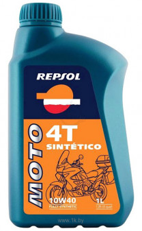 Купить Моторное масло Repsol Moto Sintetico 4T 10W-40 1л  в Минске.