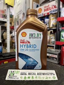 Купить Моторное масло Shell Helix HYBRID 0W-20 1л  в Минске.