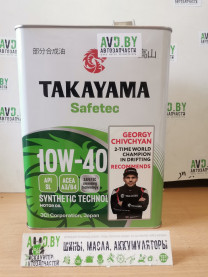 Купить Моторное масло Takayama Safetec 10W-40 API SL 4л  в Минске.