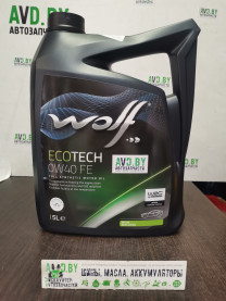 Купить Моторное масло Wolf Eco Tech 0W-40 FE 5л  в Минске.