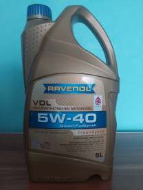 Купить Моторное масло Ravenol VDL 5W-40 5л  в Минске.