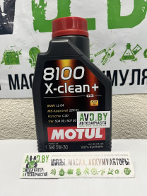 Купить Моторное масло Motul 8100 X-clean+ 5W-30 1л  в Минске.