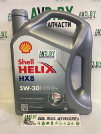 Купить Моторное масло Shell Helix HX8 5W-30 4л  в Минске.