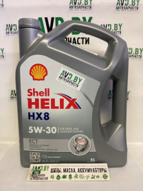 Купить Моторное масло Shell Helix HX8 ECT 5W-30 5л  в Минске.