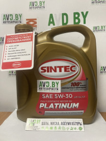 Купить Моторное масло SINTEC Platinum 5W-30 4л  в Минске.