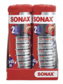 Купить Автокосметика и аксессуары Sonax Салфетка из микроволокна для ухода за лакокрасочным покрытием 2шт (416241)  в Минске.