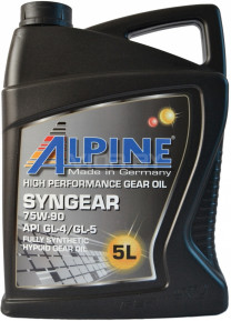 Купить Трансмиссионное масло Alpine Syngear 75W-90 5л  в Минске.
