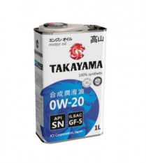 Купить Моторное масло Takayama 0W-20 API SN 1л  в Минске.