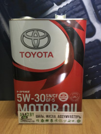 Купить Моторное масло Toyota SN GF-5 5W-30 (08880-10705) 4л  в Минске.