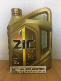 Купить Моторное масло ZIC X9 LS 5W-30 4л  в Минске.